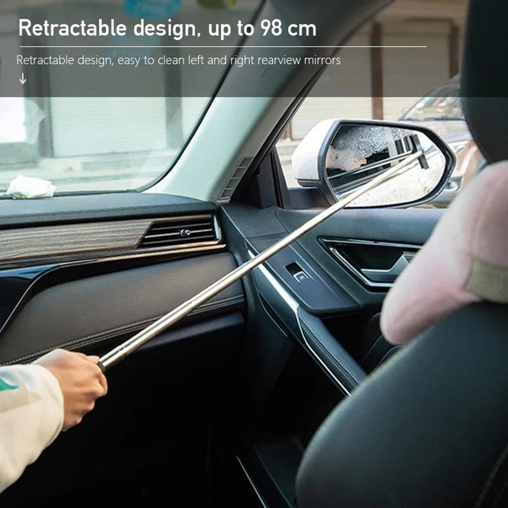 Telescopic Car Rearview Mirror Wiper Cleaning Tool 3