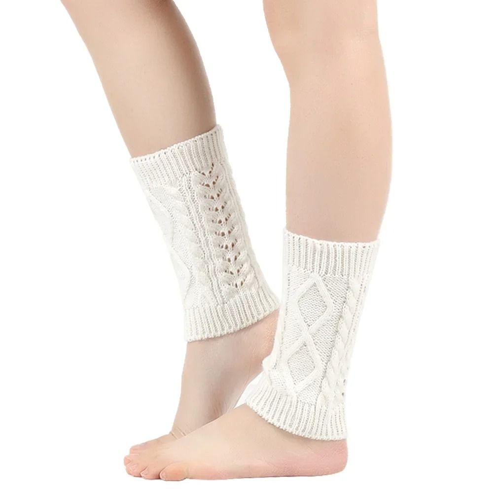 Cozy Knit Wool Leg Warmers For Ladies Ankle Boot Cuffs 8