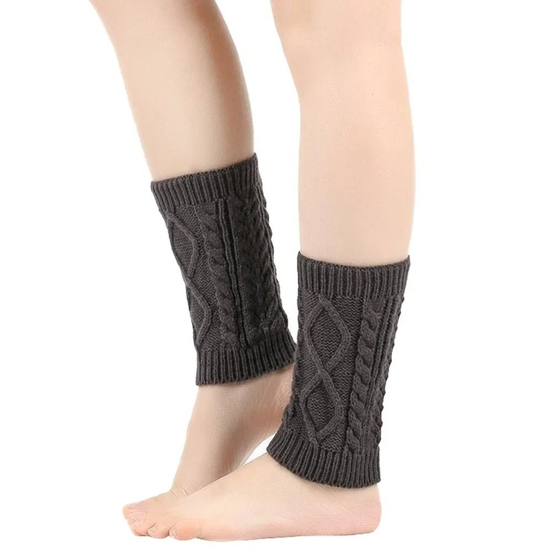 Cozy Knit Wool Leg Warmers For Ladies Ankle Boot Cuffs 9