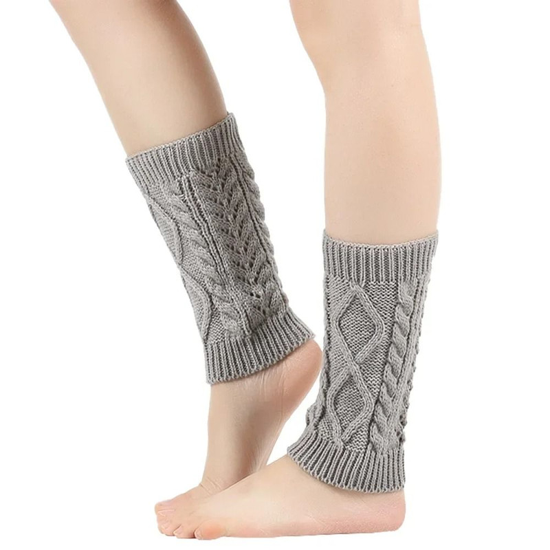 Cozy Knit Wool Leg Warmers For Ladies Ankle Boot Cuffs 10