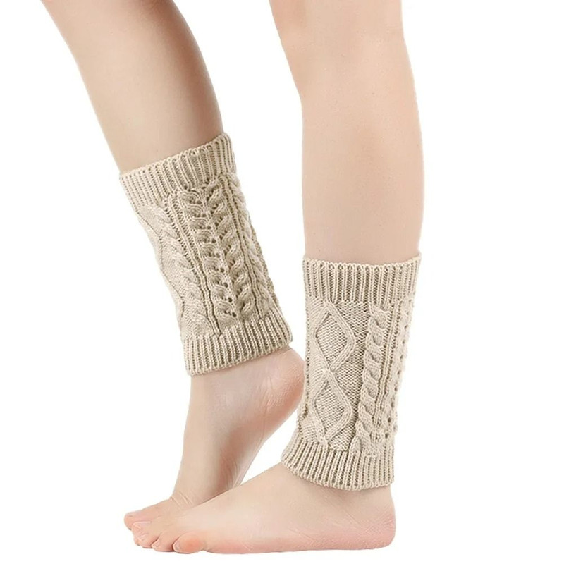 Cozy Knit Wool Leg Warmers For Ladies Ankle Boot Cuffs 12