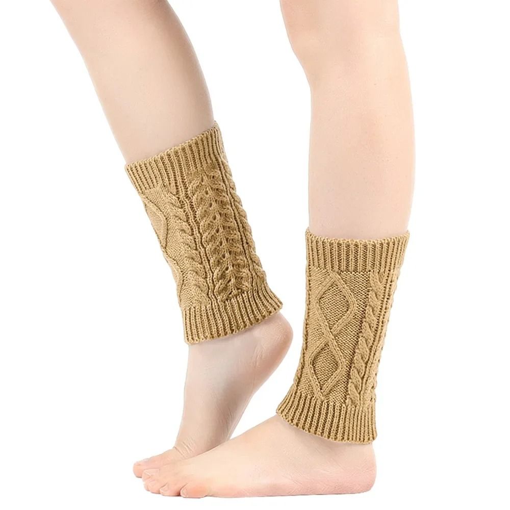 Cozy Knit Wool Leg Warmers For Ladies Ankle Boot Cuffs 13