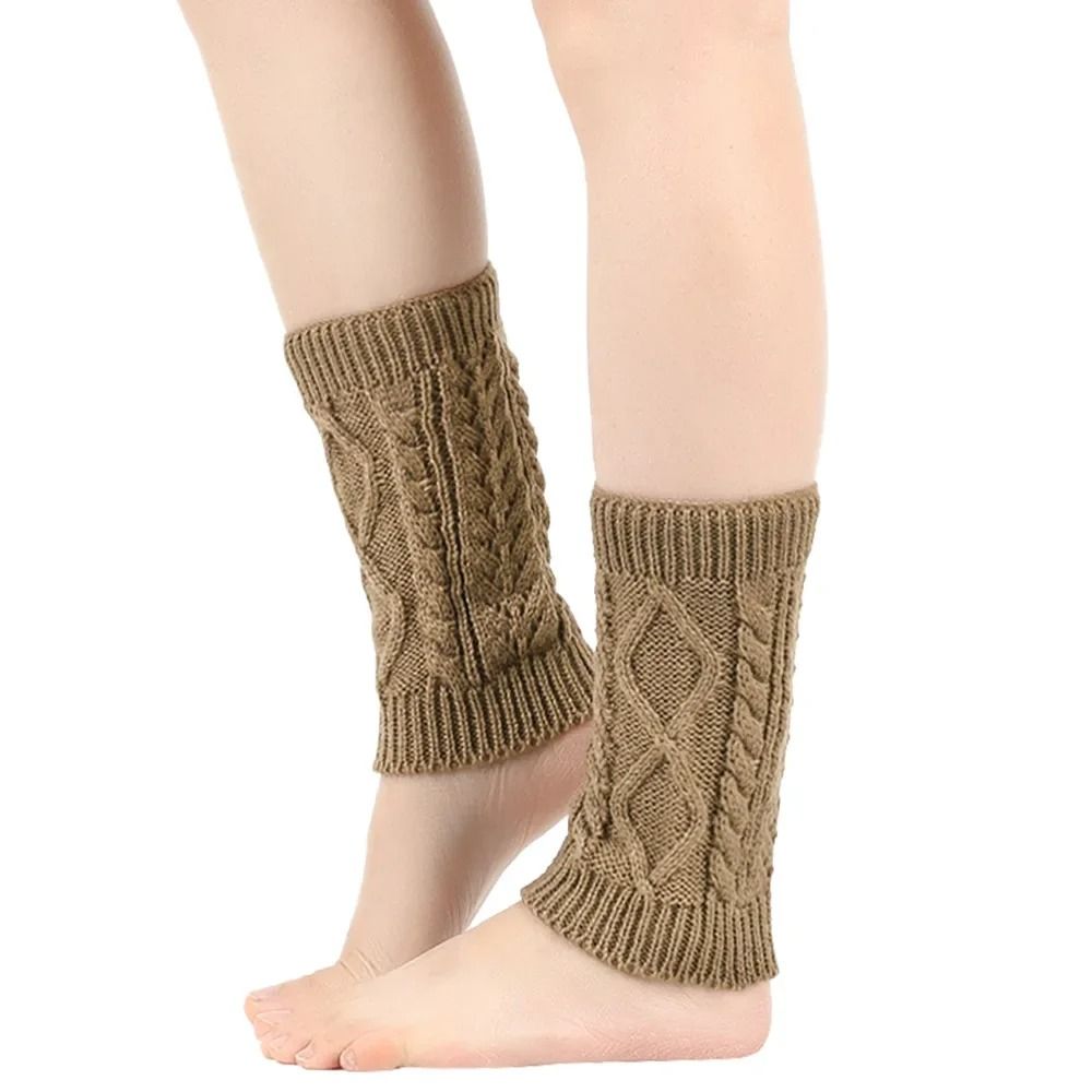 Cozy Knit Wool Leg Warmers For Ladies Ankle Boot Cuffs 1