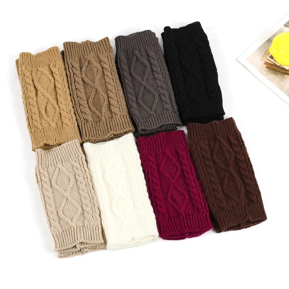 Cozy Knit Wool Leg Warmers For Ladies Ankle Boot Cuffs 3