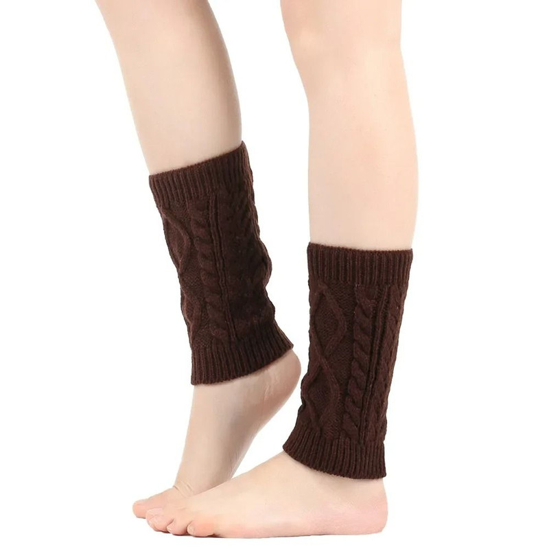 Cozy Knit Wool Leg Warmers For Ladies Ankle Boot Cuffs 6