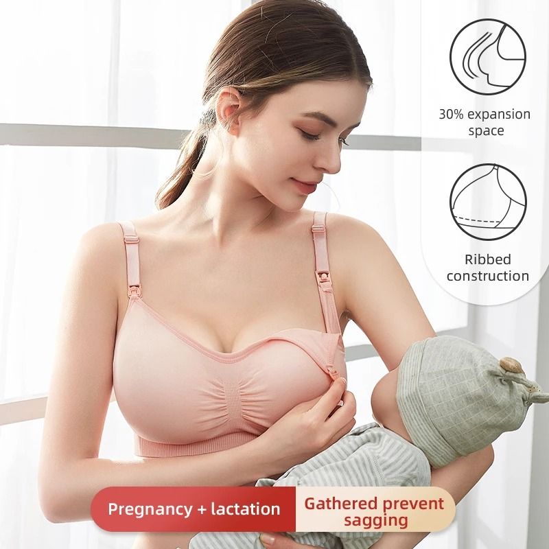 High Quality Plus Size Nursing Bra For Women Seamless Breathable Maternity Support 0