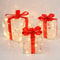 Solar Glowing Gift Box Decoration Ornament With Bow For Home And Yard 2