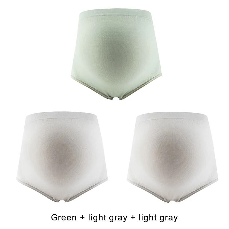 Maternity Panties High Waist Full Belly Support Comfortable Breathable Pregnancy Underwear 3Pack 11