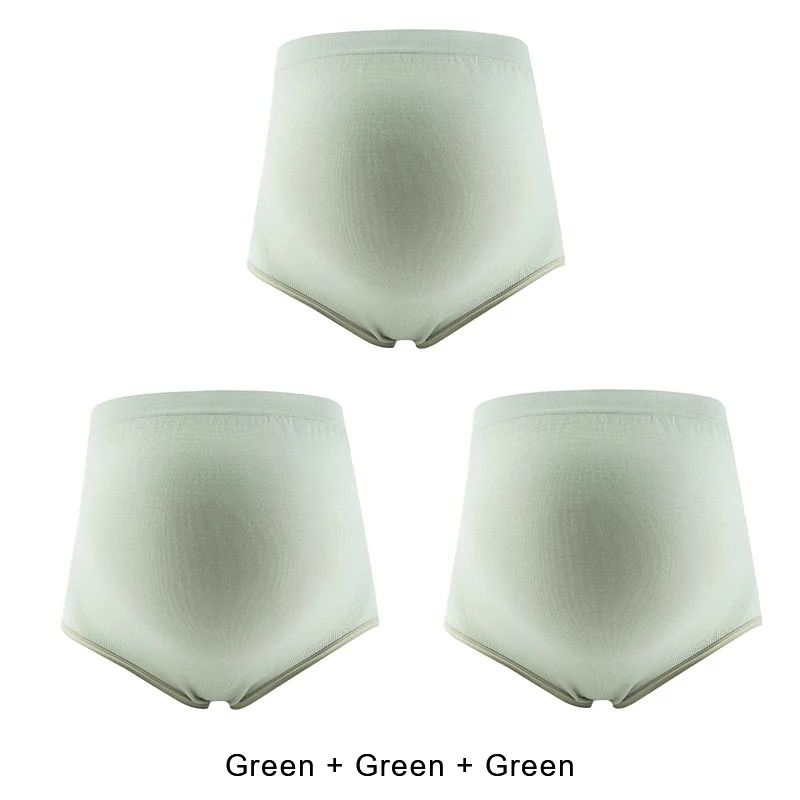 Maternity Panties High Waist Full Belly Support Comfortable Breathable Pregnancy Underwear 3Pack 6