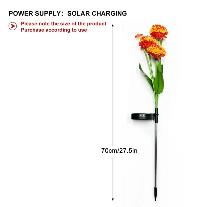 Solar Garden Bee Flower Light Decorative Outdoor Lamp For Yard And Patio 4