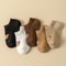 5 Pairs Baby Toddler Low Cut Cartoon Bear Ankle Socks For Boys And Girls 3