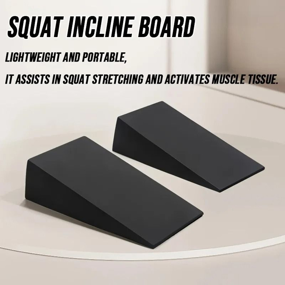 Adjustable Squat Wedge And Calf Stretching Slant Board Set 2