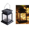 Solar Outdoor Pendant Light Iron Hollow Out Projection Lantern 6