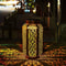 Solar Outdoor Pendant Light Iron Hollow Out Projection Lantern 8