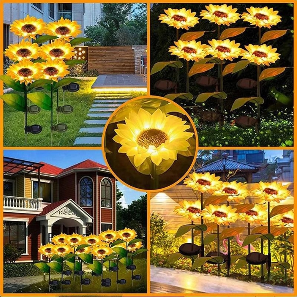 Solar Sunflower LED Garden Light Waterproof Decorative Flower Lamp 3