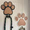 Paw Print Wooden Leash Hanger For Dogs And Pet Lovers 2