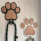 Paw Print Wooden Leash Hanger For Dogs And Pet Lovers 2