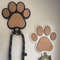 Paw Print Wooden Leash Hanger For Dogs And Pet Lovers 5