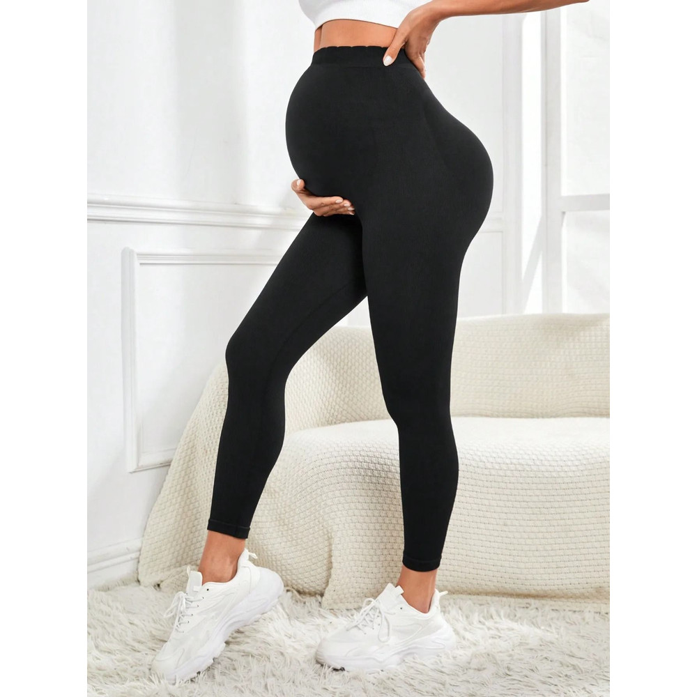 High Waist Maternity Leggings With Belly Support 4