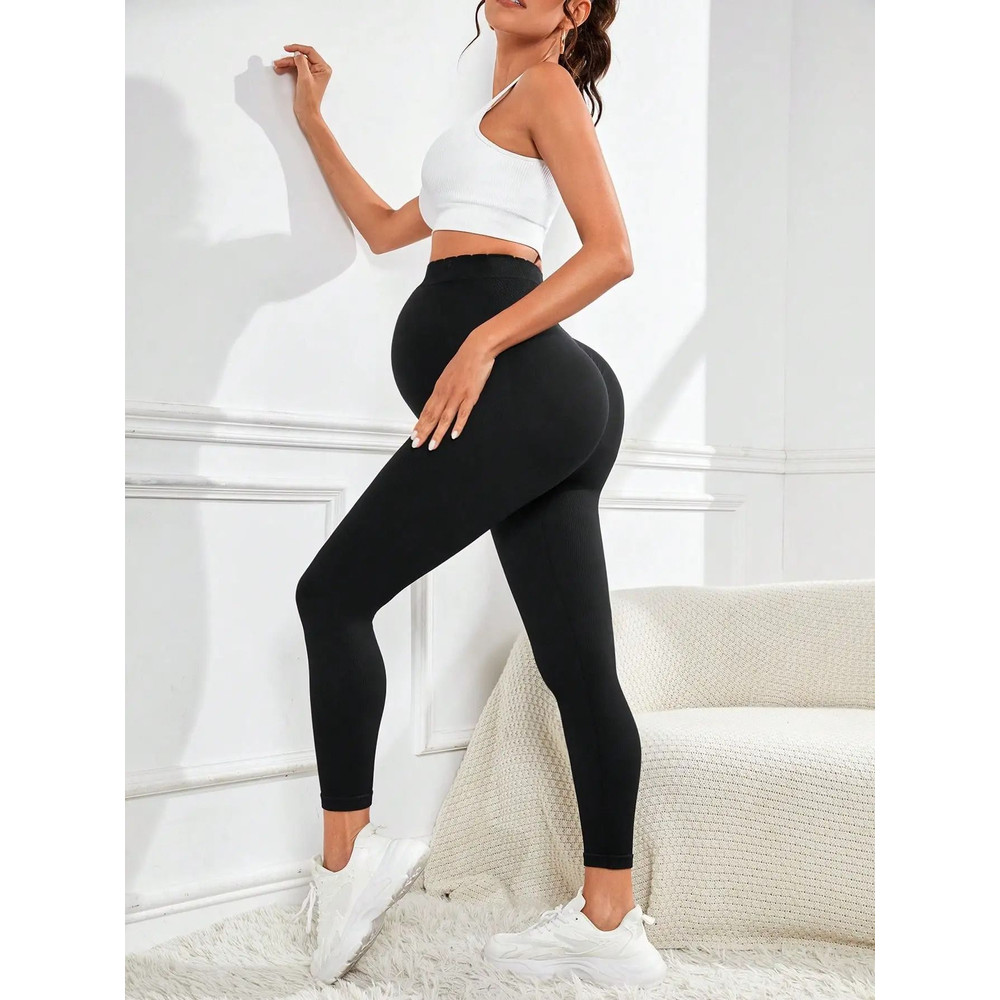 High Waist Maternity Leggings With Belly Support 5
