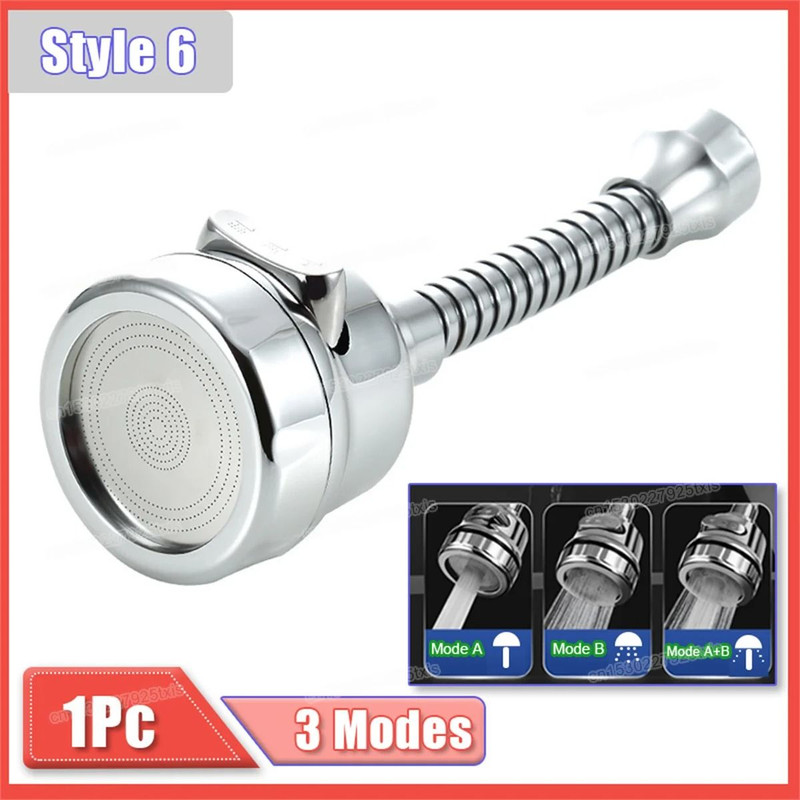 360 Degree Rotatable Faucet Nozzle Adapter With Dual Spray Modes 10