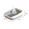 Semi Enclosed Cat Litter Box SplashProof Large Size 4
