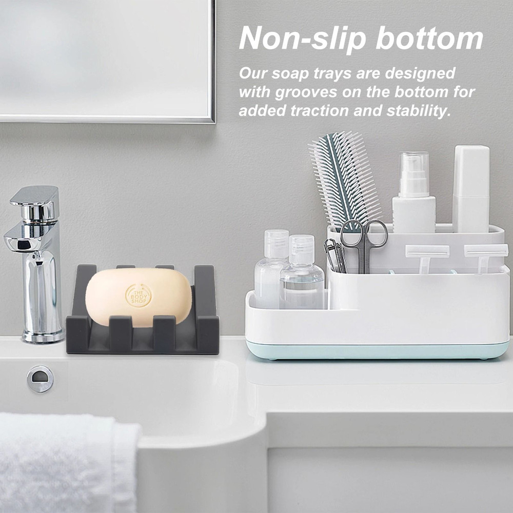 Silicone Drainage Soap Dish For Bathroom 4