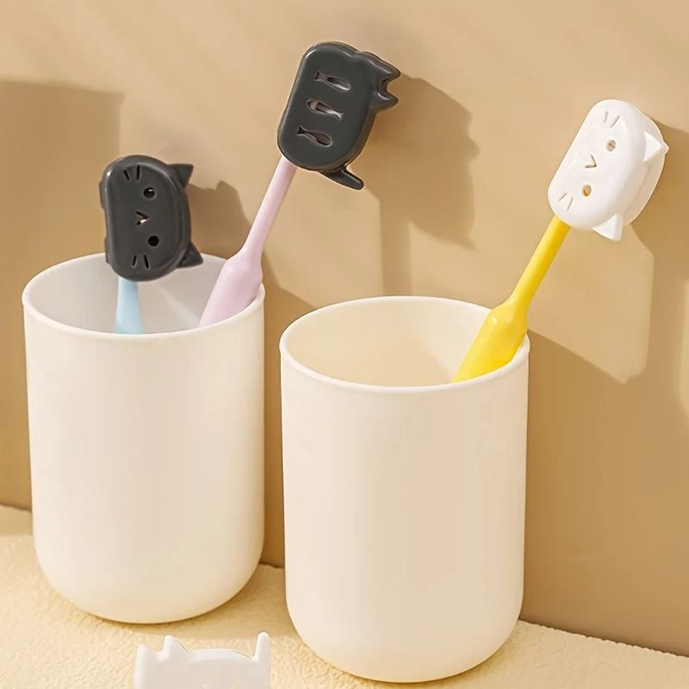 Cat Shape Toothbrush Head Covers For Travel And Home 3