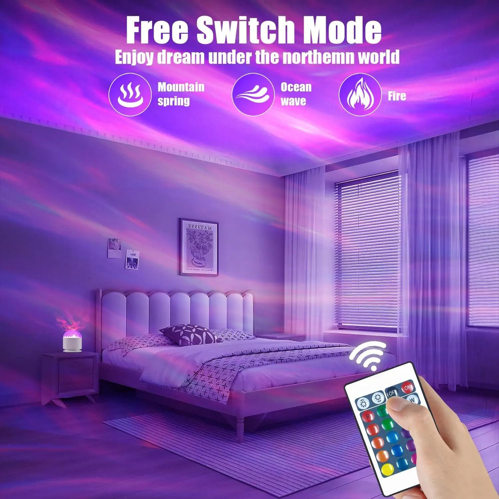 LED Night Light Starry Sky Galaxy Projector Lamp With Remote 4