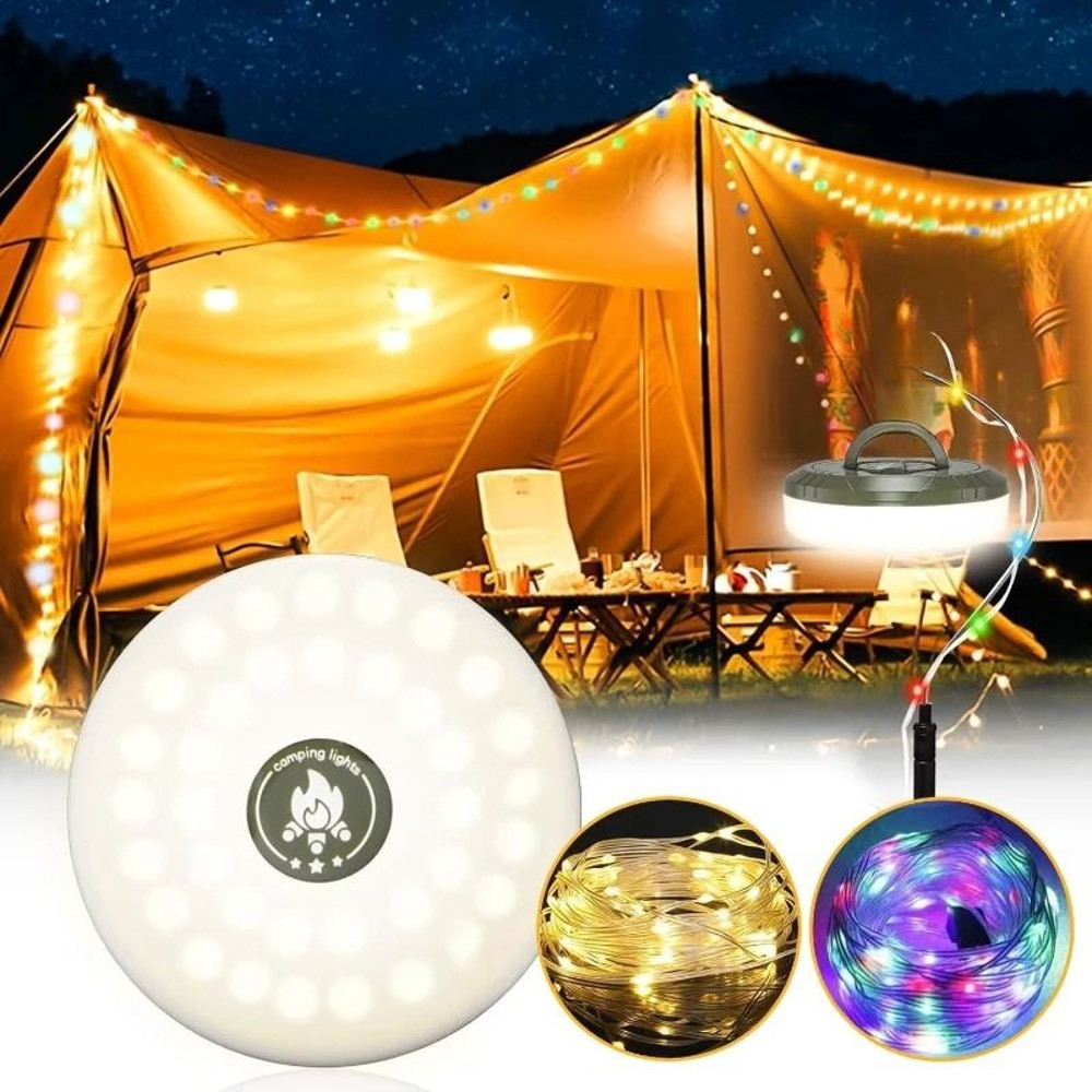 Rechargeable LED String Lights For Camping And Outdoor Decor 0
