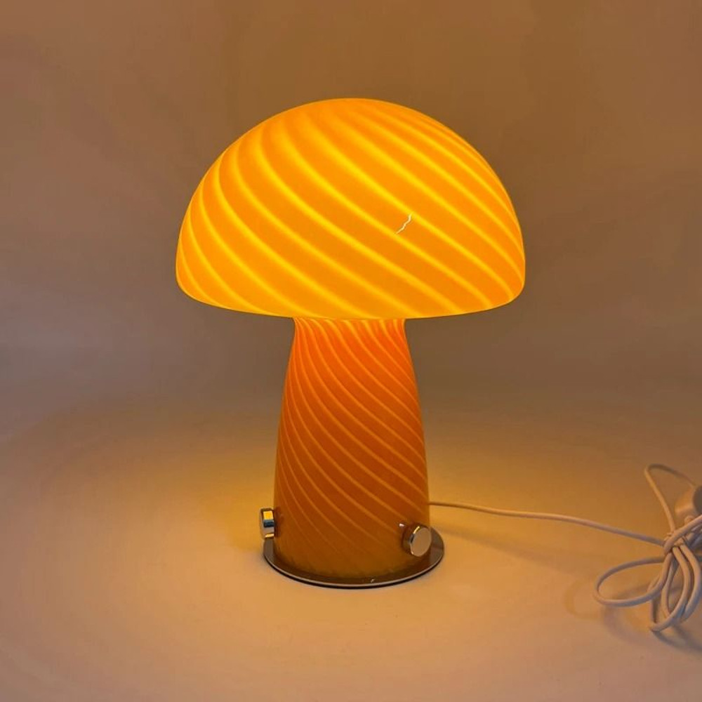 Glass Mushroom Lamp Nordic Bauhaus Vintage Style 0