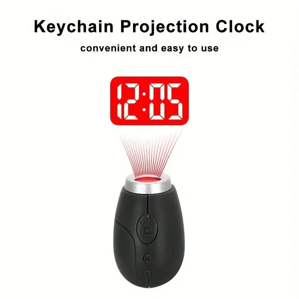 Mini Portable Projection Clock Keychain LED Digital Display 1