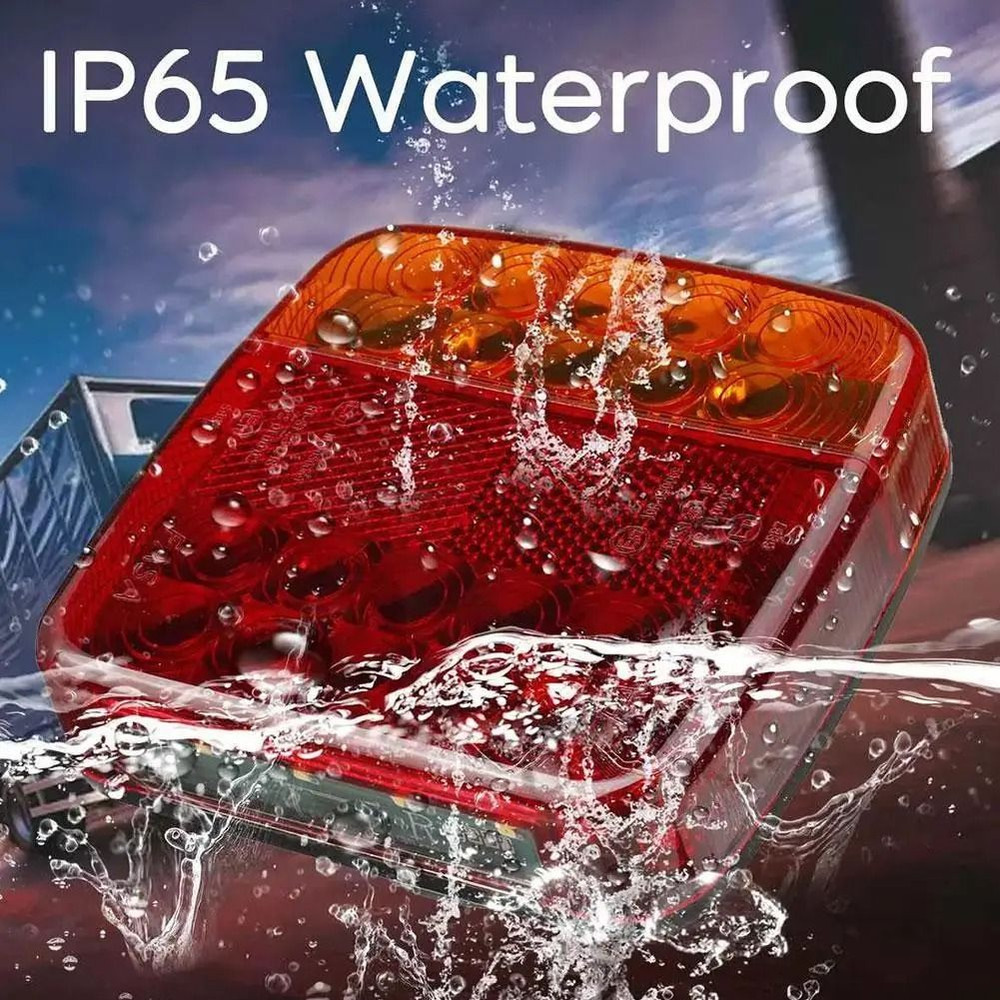 Rechargeable Wireless Reflective Lens Truck Taillights 4