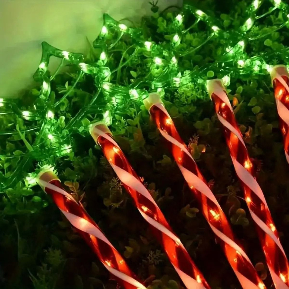 5 Piece Solar Candy Christmas Tree Decorative Lights 1