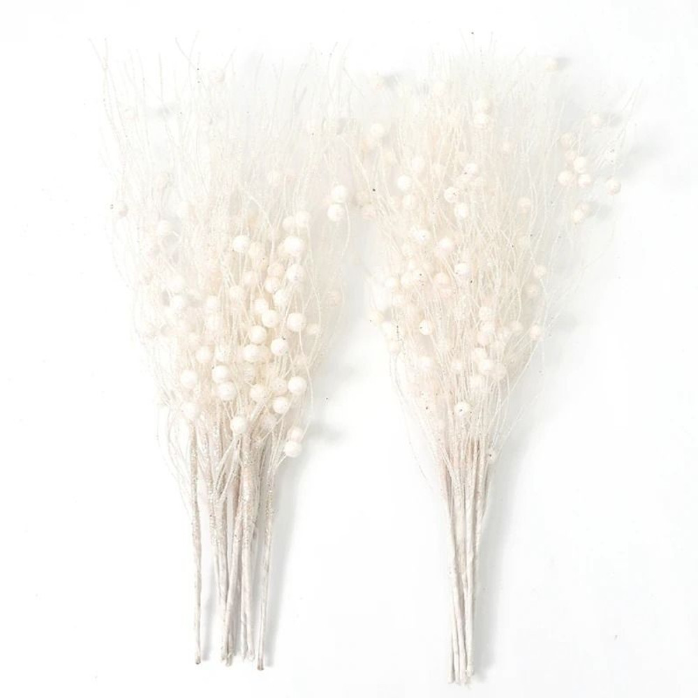 Glitter Artificial Berry Bouquet Decoration For Christmas And Holiday Crafts 11