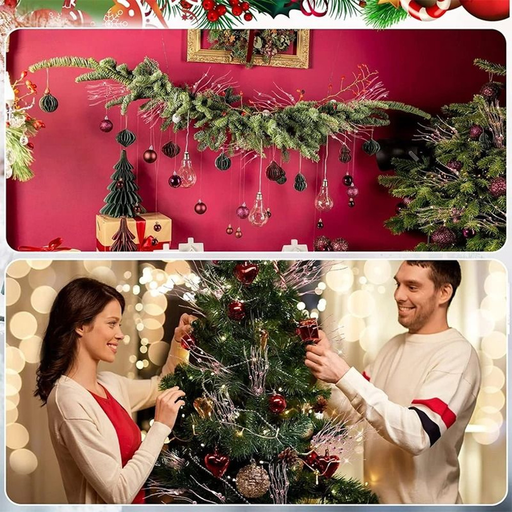 Glitter Artificial Berry Bouquet Decoration For Christmas And Holiday Crafts 2