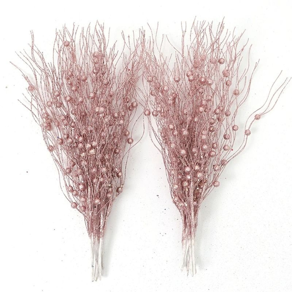 Glitter Artificial Berry Bouquet Decoration For Christmas And Holiday Crafts 23