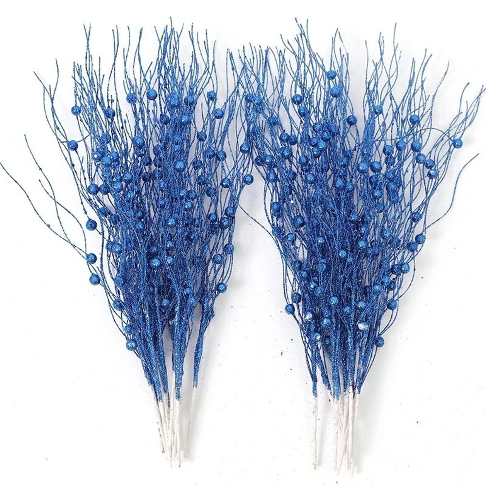 Glitter Artificial Berry Bouquet Decoration For Christmas And Holiday Crafts 26