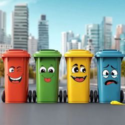 cartoon face sticker set for fun home and bathroom decoration