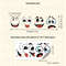 Cartoon Face Sticker Set For Fun Home And Bathroom Decoration 2