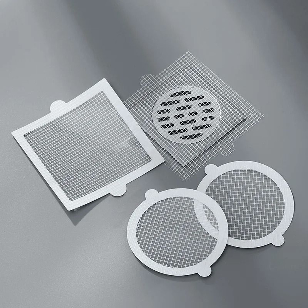 Disposable Shower And Sink Drain Hair Catcher Mesh Sticker Set 0