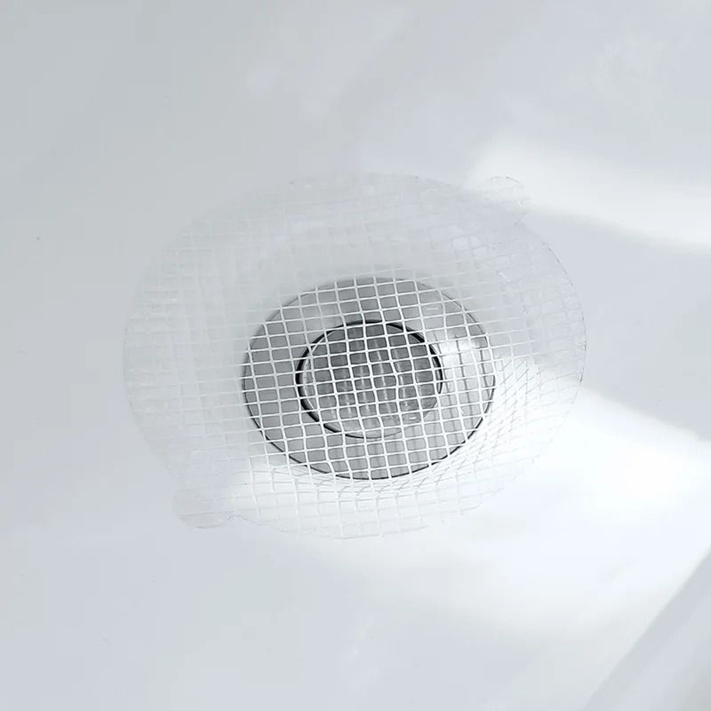 Disposable Shower And Sink Drain Hair Catcher Mesh Sticker Set 4