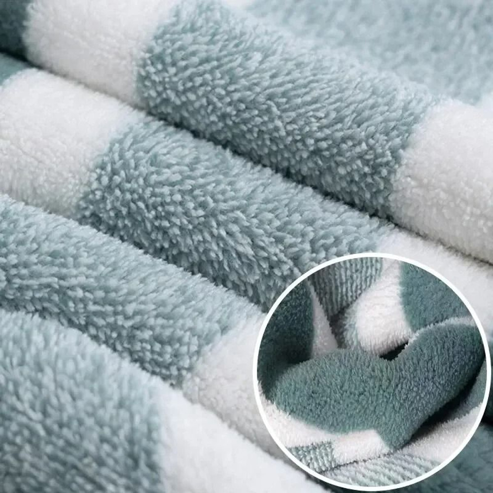 Striped Soft Quick Drying Towel Set For Face And Bath 4