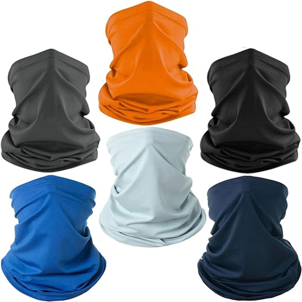 6Pack Breathable Neck Gaiter Set For Sun And Dust Protection 0