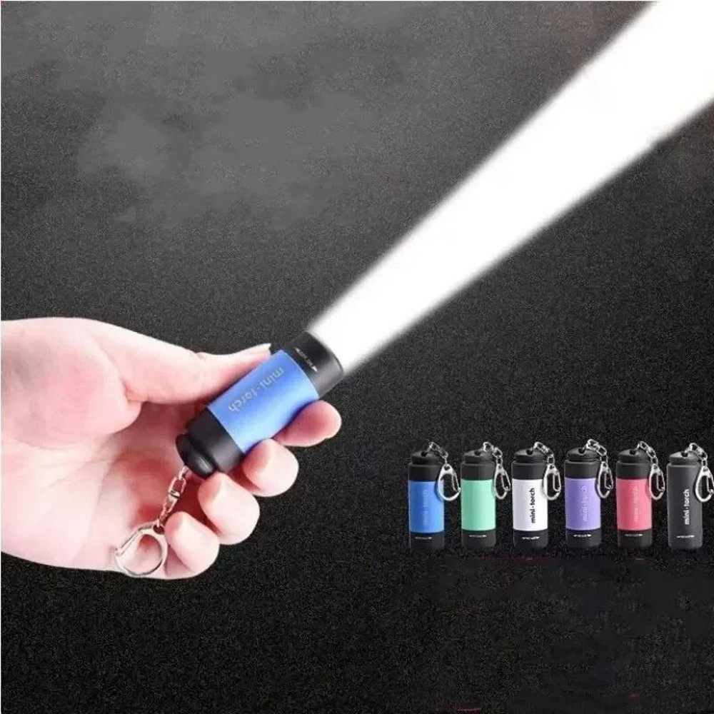 Mini USB Rechargeable Keychain LED Flashlight For Outdoor And Everyday Use 0