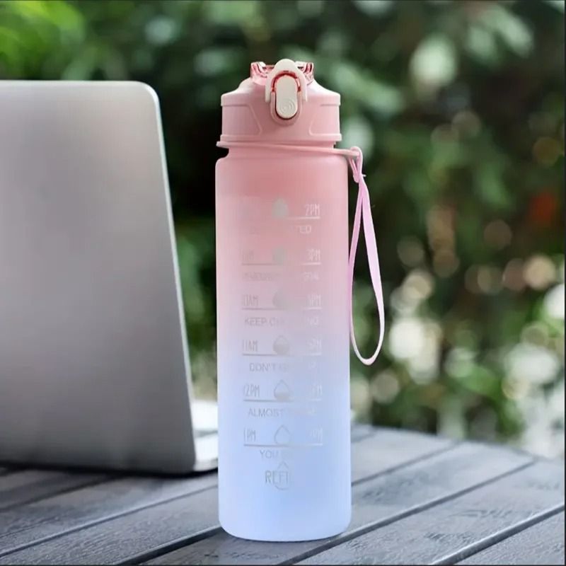 700ml Time Scale Water Cup With Drop Resistant Lid For Sports And Outdoor Use 9