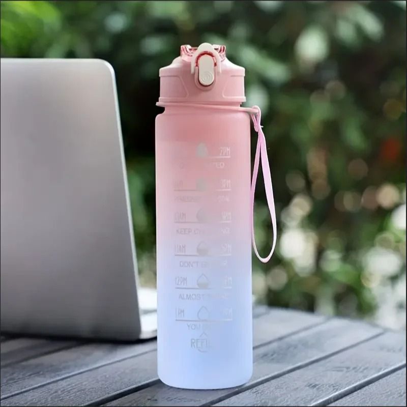 700ml Time Scale Water Cup With Drop Resistant Lid For Sports And Outdoor Use 4