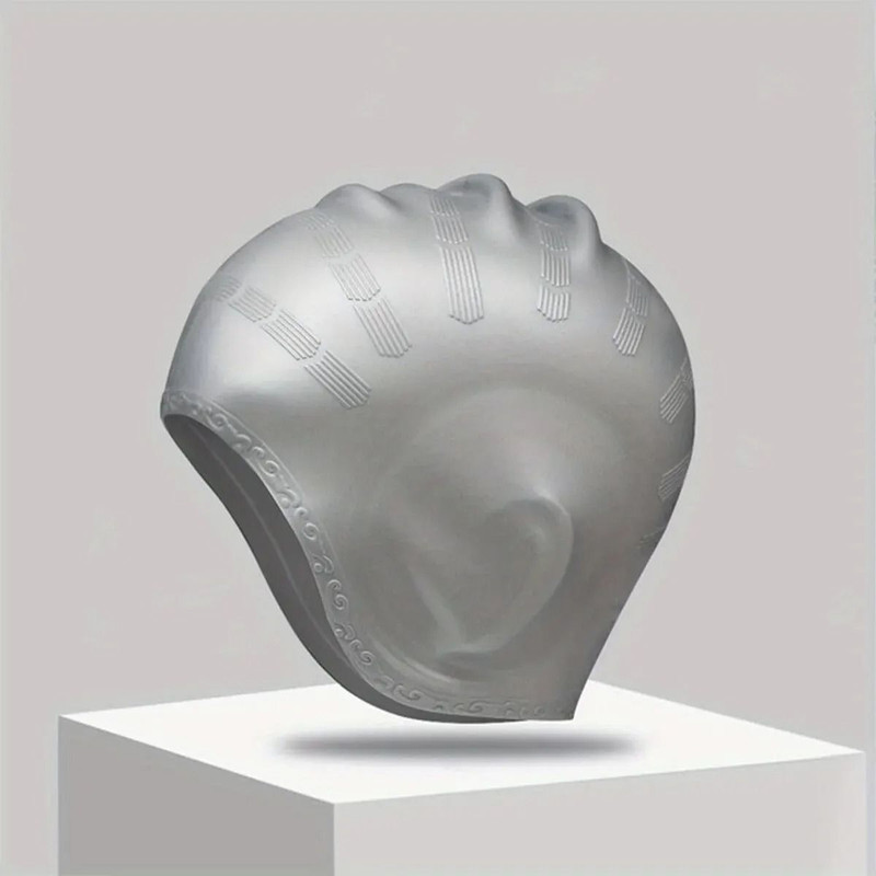 Durable Silicone Swimming Cap With Ear Pockets For Adults And Teens 8