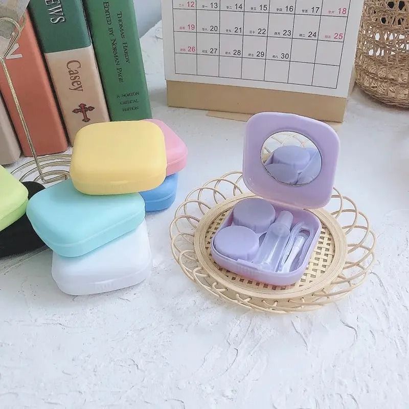 Color Contact Lens Case Set With Mirror And Soak Storage Bag 4