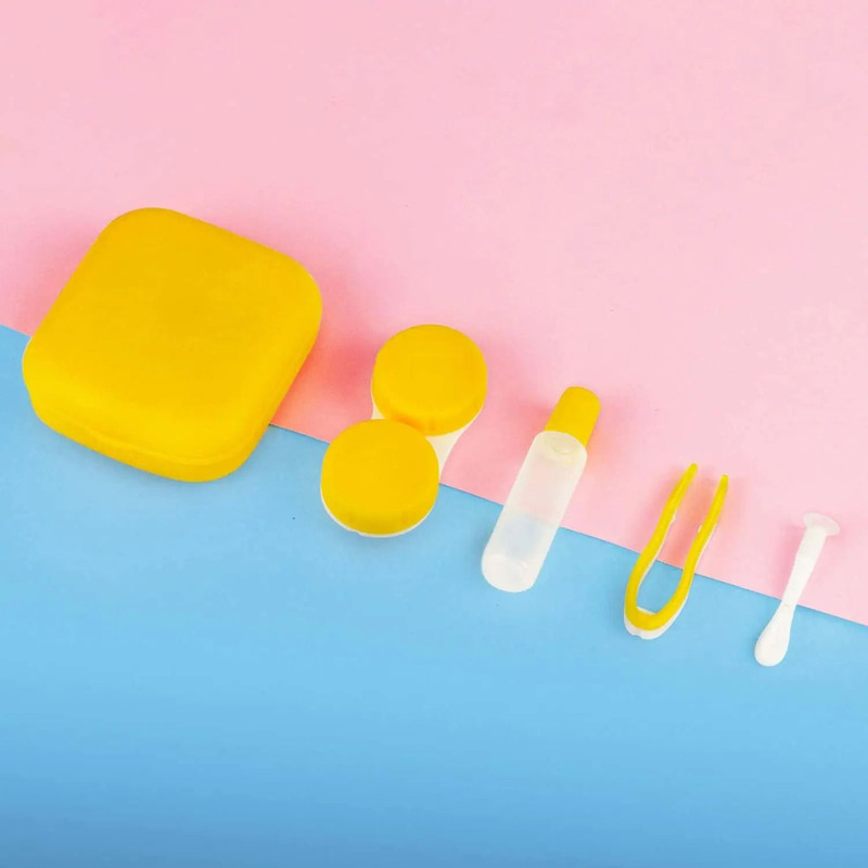 Color Contact Lens Case Set With Mirror And Soak Storage Bag 5